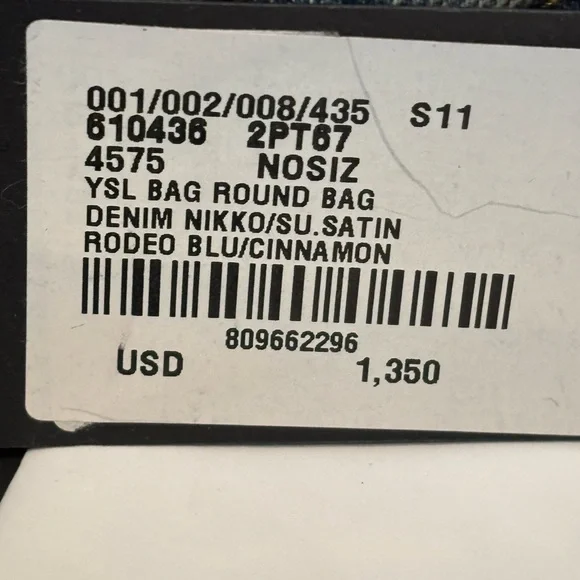 YSL Saint Laurent Denim Rodeo Crossbody Bag - Picture 3 of 7